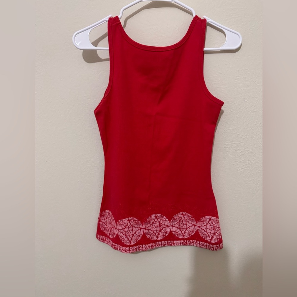 Eddie Bauer Red Ribbed Tank Top - Picture 2 of 3